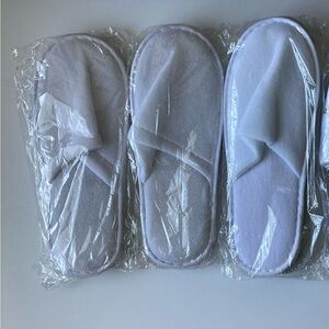 3 Hotel Slippers White Lot New